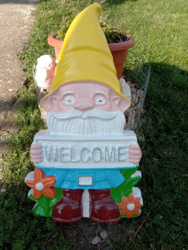 Matrita ornament de gradina D0022 "pitic de gradina 3 WELCOME" - imagine 2