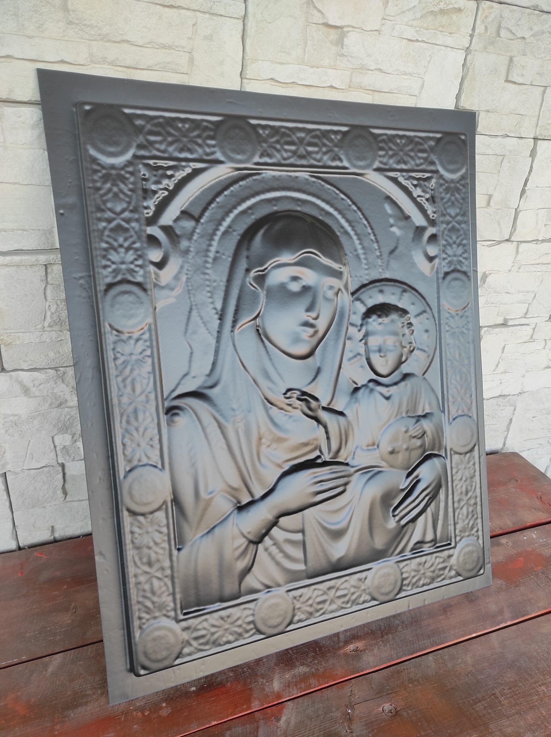 Matrita ornament decorativ E0058 Icoana Maicii Domnului din Ierusalim - imagine 3